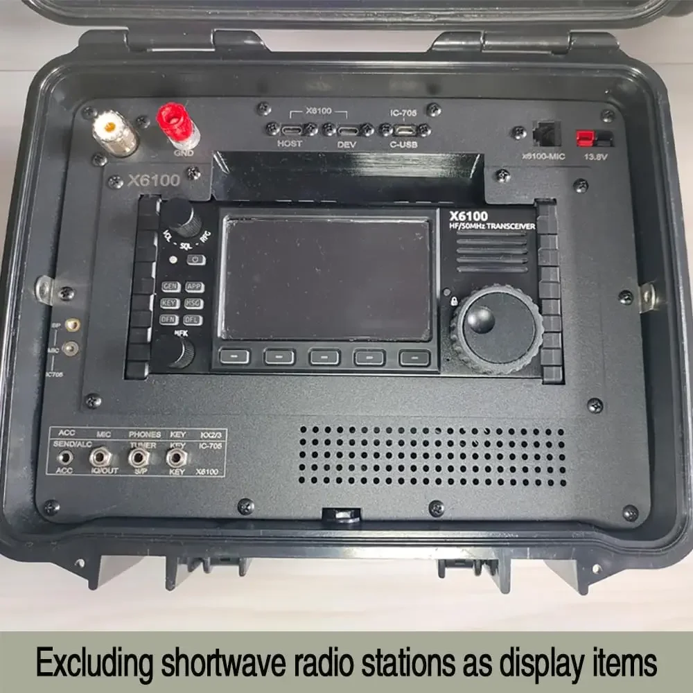 X6100 Elecraft Kx2/3 Icom705 Caja de radio 4 en 1 Enlace de comunicación de emergencia Funda impermeable correa de hombro con integración de panel - imagen 5