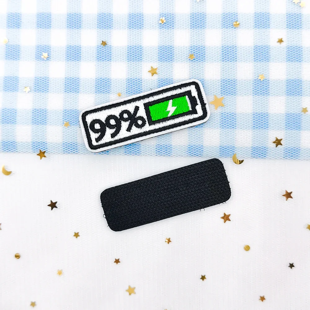 Patrón de electricidad bordado a mano, gancho bordado y hebilla de gancho, ropa, sombrero, chaqueta vaquera, pegatina, parches de ropa de moda DIY - imagen 3