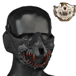 Máscara de malla Tusk con protección para los oídos Airsoft y caza