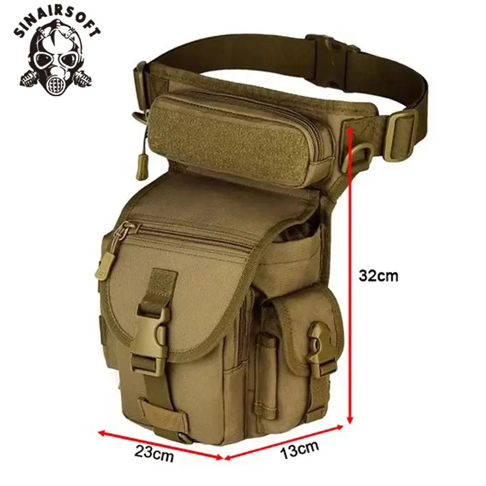 Plataforma táctica de pierna caída MOLLE, paquete de muslo expandible impermeable, motociclismo, caza, riñonera militar para hombres - imagen 3