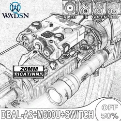 WADSN DBAL-A2 luz iluminadora IR 600 lúmenes M600U linterna de caza M300A MINI luces de explorador punto rojo verde Dbal láser infrarrojo