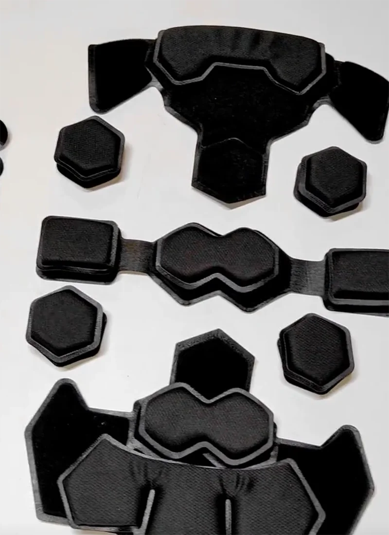 Almohadilla interior de repuesto para casco Wendy, espuma viscoelástica de doble capa, cojín táctico extraíble transpirable absorbente del sudor - imagen 2