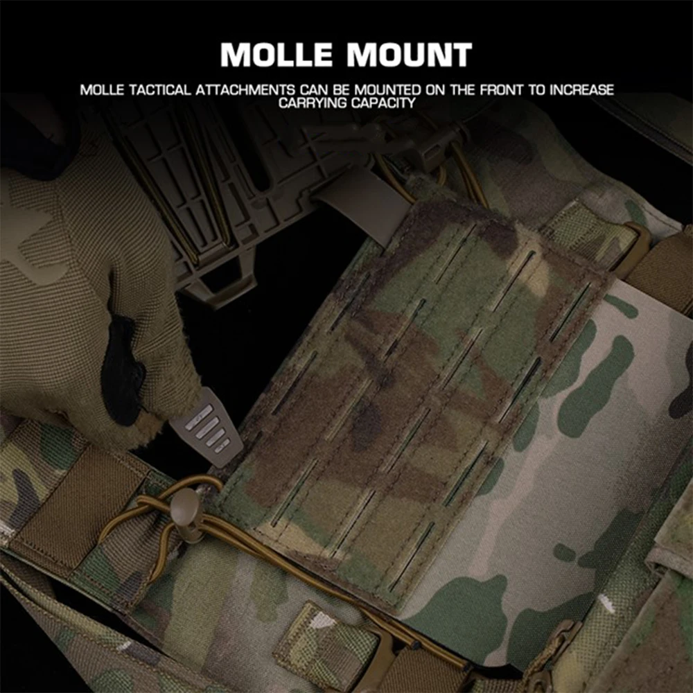 Accesorio de soporte para bolsa de revista Airsoft Chest Rig, accesorios de camuflaje para colgar en el pecho ampliamente adaptables, montaje MOLLE - imagen 2