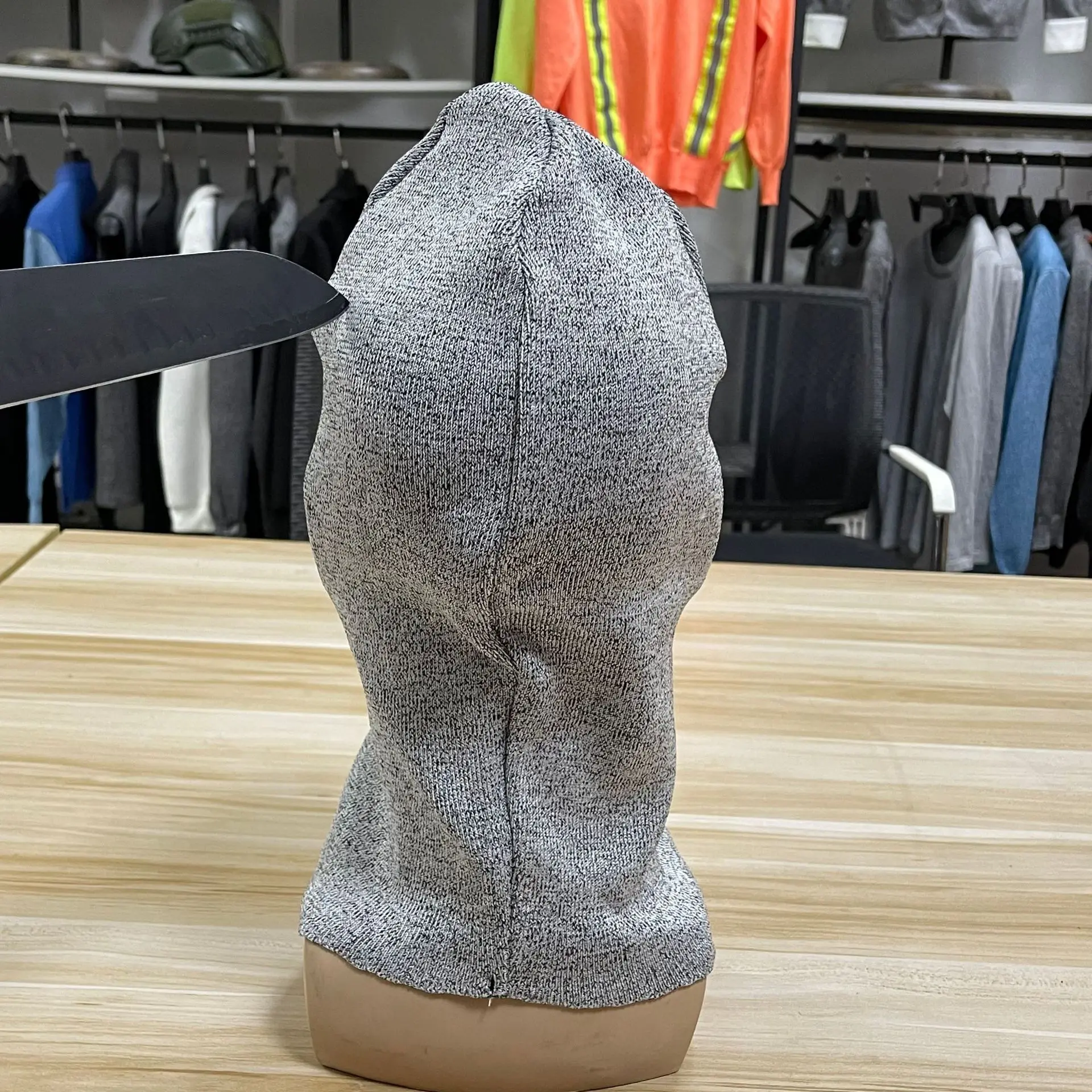 EN388 Nivel 5 Capucha resistente a cortes de autodefensa Polaina de cuello táctica anticoltura Seguridad en el trabajo al aire libre Máscara de seguridad anticorte - imagen 5