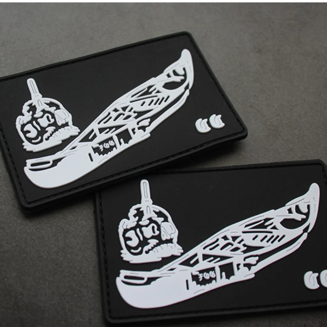 Brazalete delantero de canoa antiniebla, insignia de goma de PVC, parche táctico de plástico - imagen 3