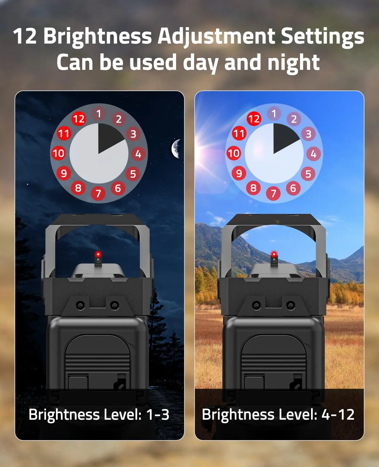 Pistolas de mira de punto rojo, mira óptica 2MOA, despierta para Rifles, óptica réflex abierta con Base Picatinny de 21mm - imagen 3