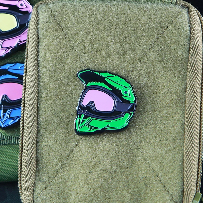 Emblema de Metal para casco de motocicleta, parche de velcro, insignia de moral Punk de dibujos animados, pegatina táctica para mochila, accesorios para bolsos - imagen 3