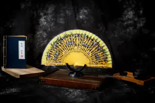 Abanicos de baile personalizados de Anita estilo madera, abanicos pintados a mano, regalo para espectáculo de escenario - imagen 5