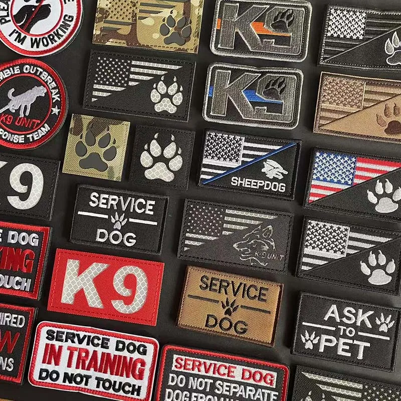Parche bordado K9 - emblema táctico para ropa y mochila - imagen 4