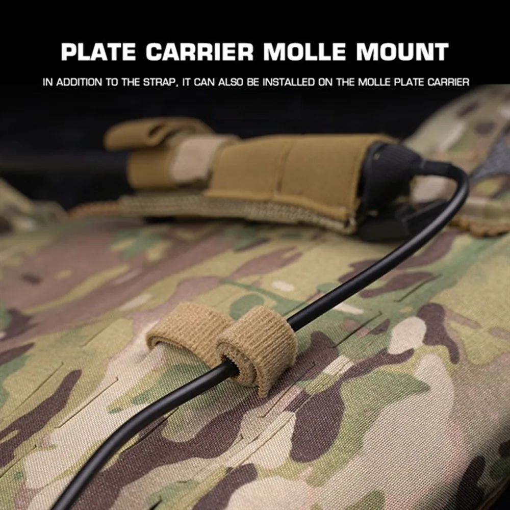 Kits de gestión de cables de 6 piezas/2 piezas, correa de almacenamiento Molle, gancho de Cable de comunicación electrónica, organizador de bucle para chaleco táctico - imagen 5
