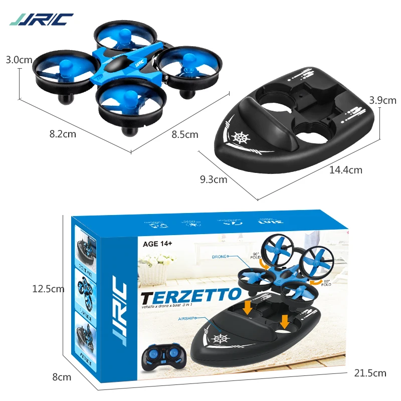 JJRC H36F Mini dron acuático terrestre y aéreo para niños - imagen 5