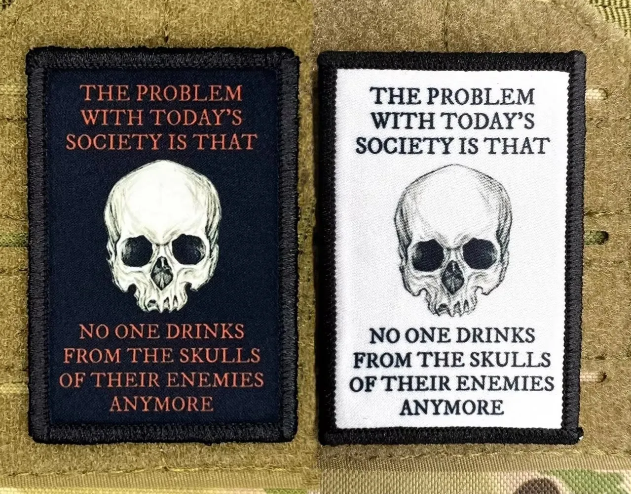 De Society van vandaag... Moreel Tactische Patches Kleding Gedrukt Klittenband Patch Militaire Schedel Vlag Badge Armband Rugzak Stickers - imagen 3