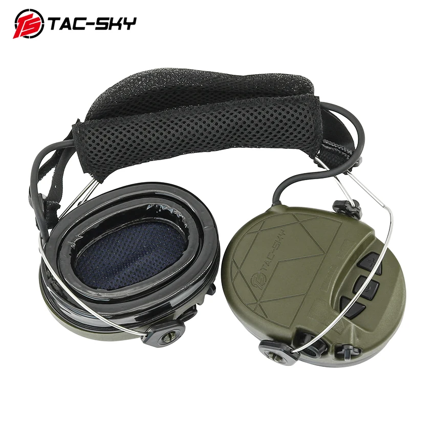TAC-SKY electrónico TAC302 detrás de la cabeza protección para los oídos auriculares tácticos almohadilla de Gel para los oídos Airsoft auriculares de tiro orejeras de caza - imagen 4