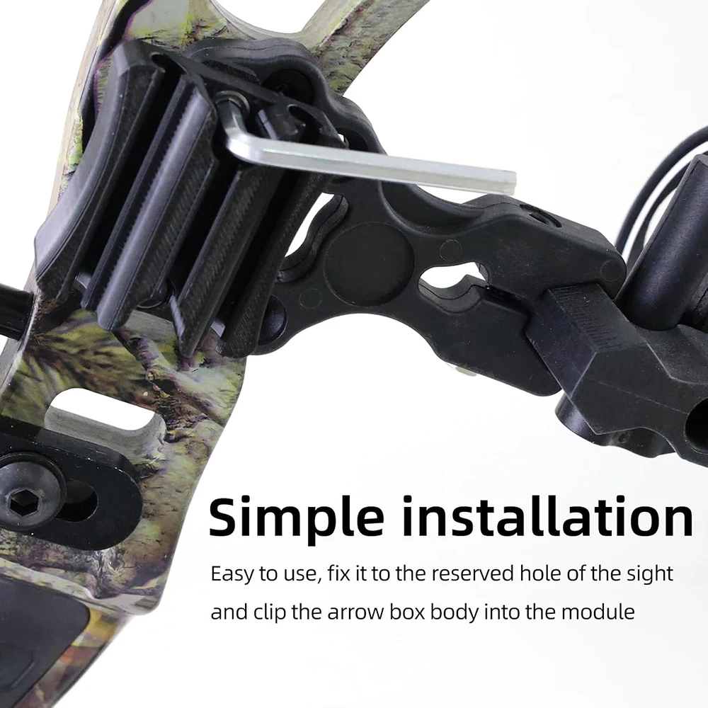 Carcaj de flecha con eje de flecha, carcaj de arco compuesto, fácil instalación, más de 7,5mm, sujeción de flecha, 3 flechas para arco con vistas instaladas - imagen 4