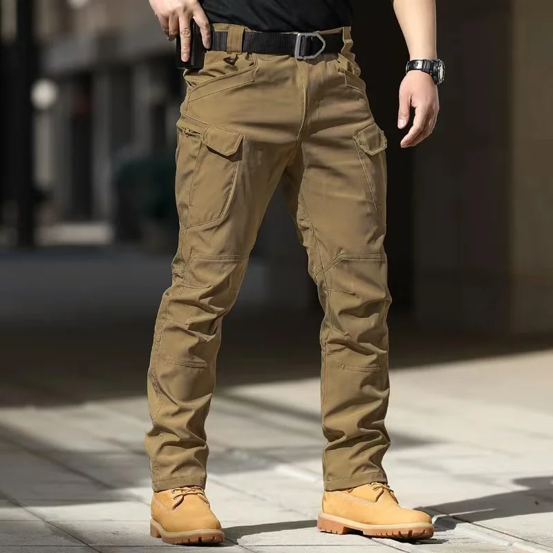 Pantalones militares elásticos de carga para hombre, para acampar, senderismo, escalada, deportes al aire libre, pantalones tácticos de secado rápido para primavera y otoño - imagen 5