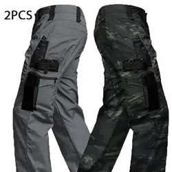 Pantalones tácticos multicampoo con bolsillos de carga
