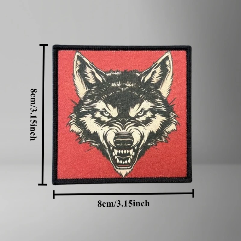 Parche táctico con estampado de lobo, insignia de moral militar, parches con gancho, ropa, mochila, accesorios, pegatinas - imagen 4