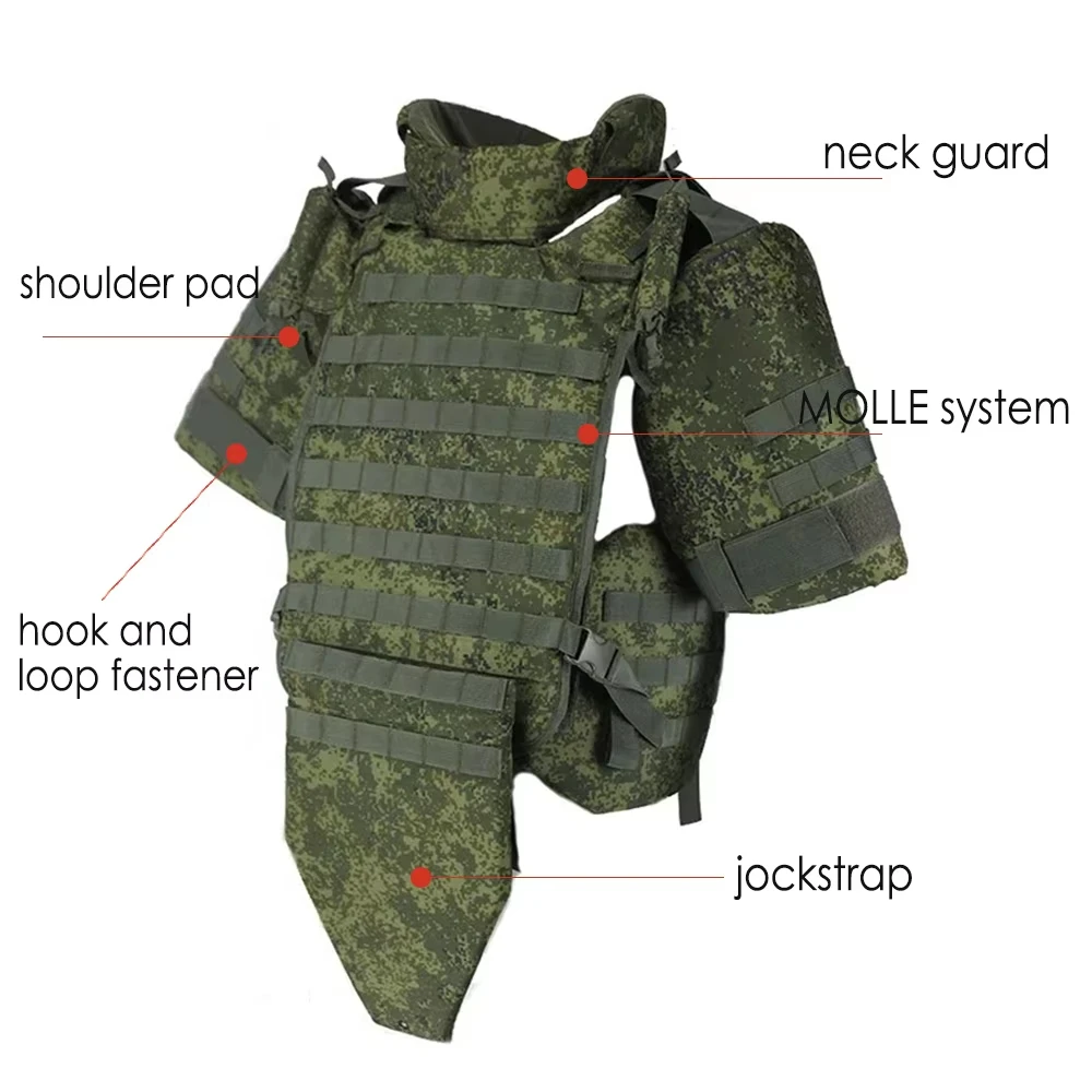 Chaleco táctico ruso 6B45, chaleco de entrenamiento de combate EMR con hombreras y suspensorio, camuflaje EMR para hombre pequeño verde - imagen 2