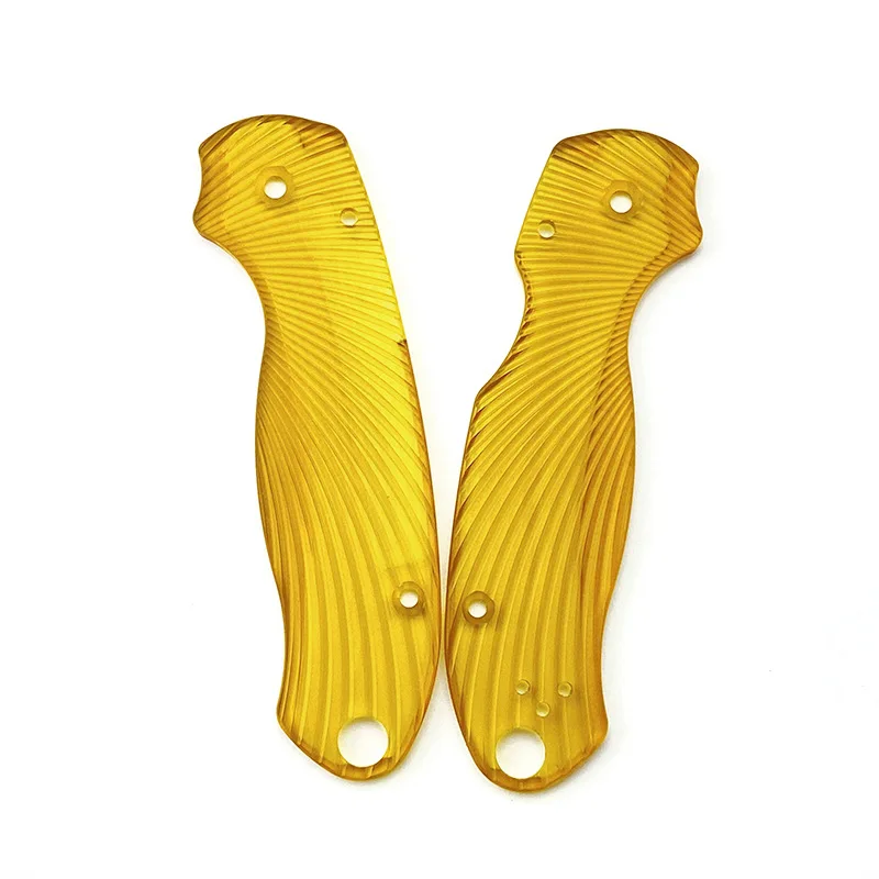 Básculas de cuchillo PEI personalizadas de estilo transparente, parches de mango para Spyderco C223 Para3 Paramilitary3, agarre de cuchillos, accesorios para hacer bricolaje - imagen 3