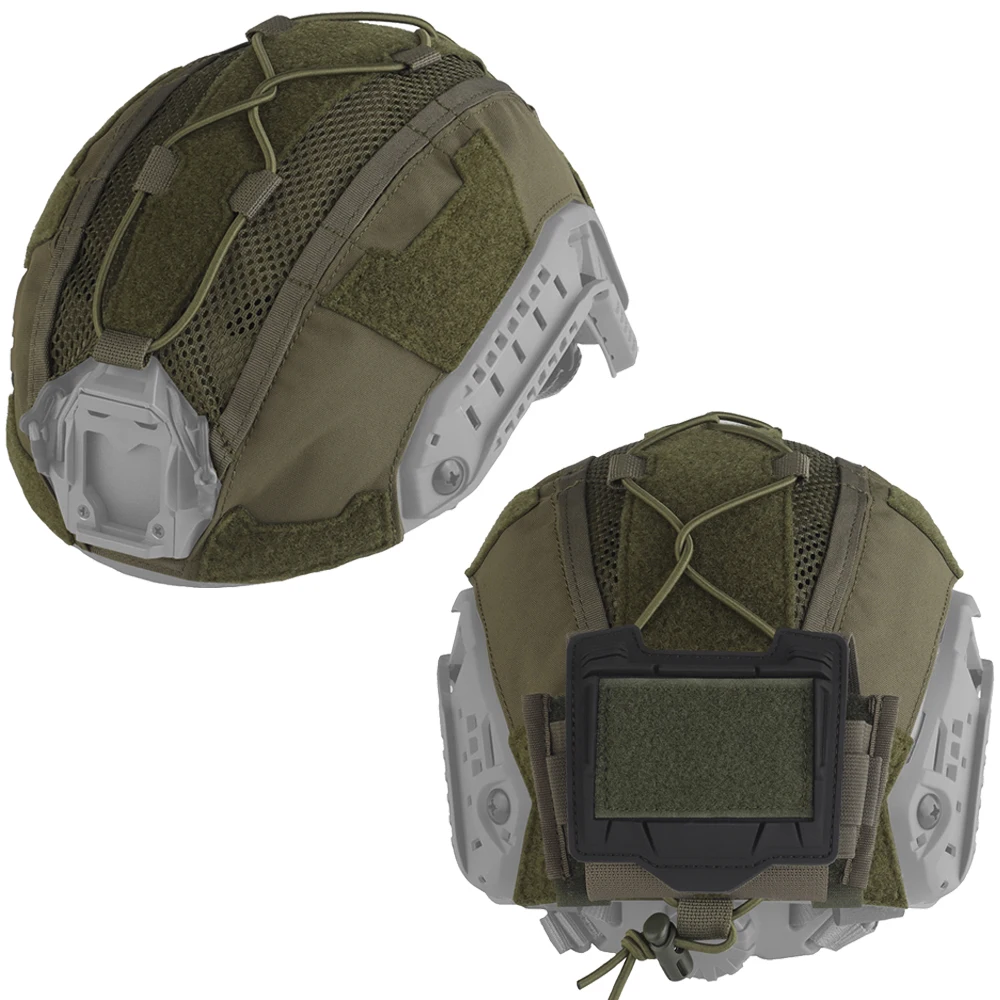 Funda para casco táctico Gen 4th estilo camuflaje Ops-Core FAST tela para casco de corte alto con bolsa para batería NVG accesorio de caza Airsoft