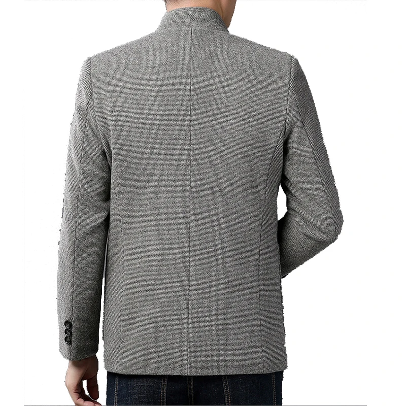 Abrigo de lana con cuello levantado de estilo chino para hombre, ropa de seguridad antipuñaladas, antichop, Flexible e Invisible, antihacker, 4XL - imagen 3