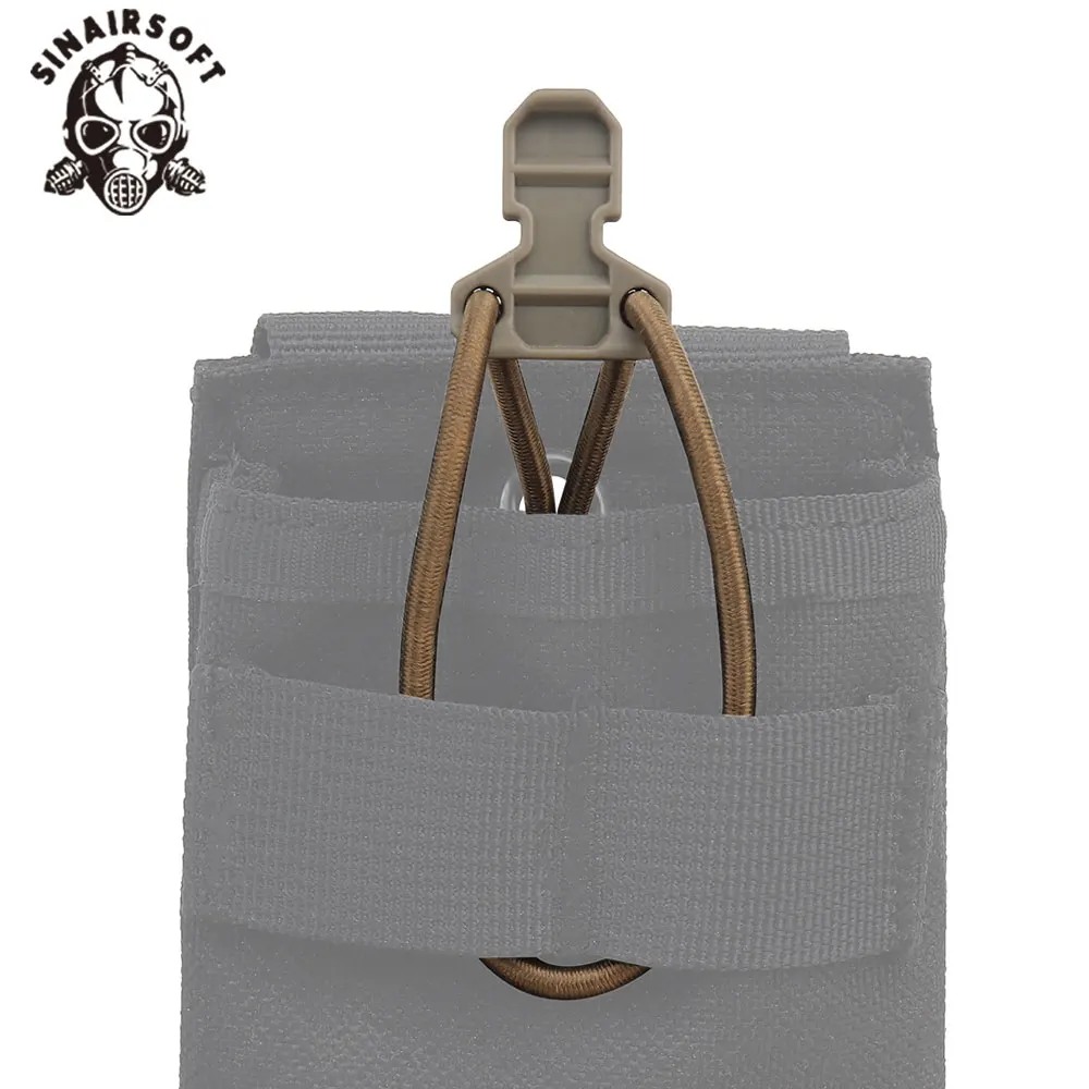 Etiqueta de tracción de nailon ajustable táctico, retenedor de cordón de choque y correas de retención elásticas de dibujo rápido para bolsa Mag, accesorios de chaleco - imagen 4