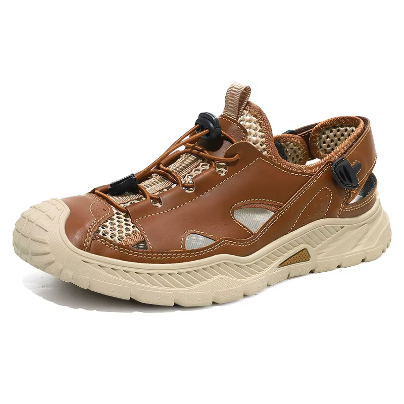 KOWM Sandalias cuero perforadas verano hombre agua playa - imagen 3