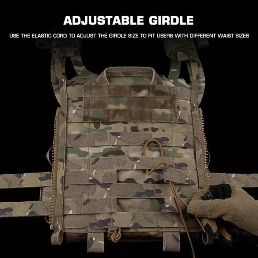 Chaleco táctico con faja de doble fila serie R, faja esquelética de 2 bandas, sello de cintura Molle para JPC, AVS y SPC - imagen 3