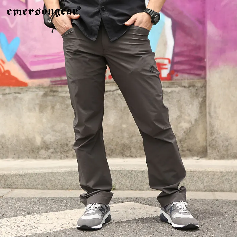 EMERSONGEAR, pantalones tácticos de viaje para hombres de montaña con etiqueta azul, pantalones Cargo para hombres, pantalones informales para ir al trabajo, sueltos de nailon para uso diario SM - imagen 2