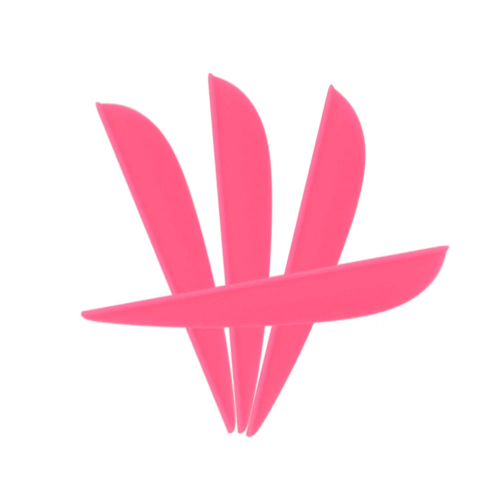 Tiro con arco 50 Uds plumas de flecha de 3 pulgadas paletas de goma Fletches DIY eje arco caza accesorios de tiro, 11 colores ‌ - imagen 3