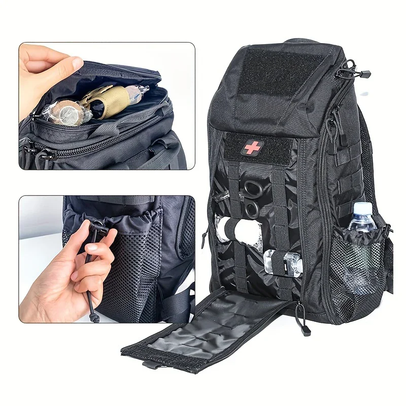 Mochila médica táctica de gran capacidad para acampar al aire libre, montañismo, bolsa de emergencia, bolsa de almacenamiento multifuncional - imagen 4