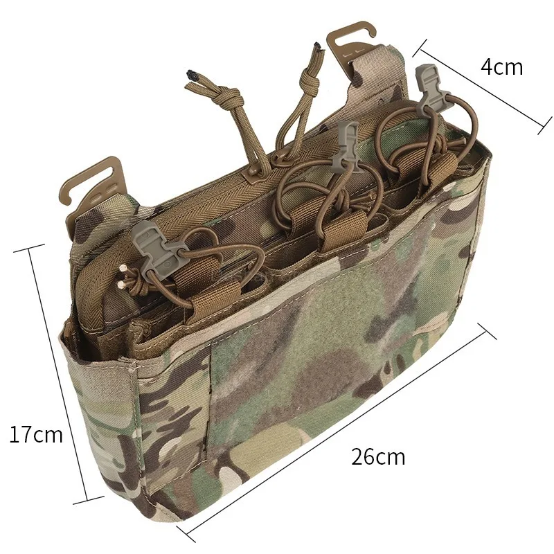 Portaplacas de Ferro, doble solapa frontal, gancho en G, riñonera Abdominal, Triple revista, bolsa de canguro, chalecos tácticos FCPC FCSK - imagen 3