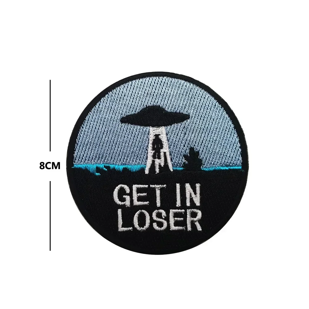 Pegatina de mochila espacial, parche bordado azul, sujetador de gancho y bucle, insignia de decoración para ropa, Parche de astronauta - imagen 4