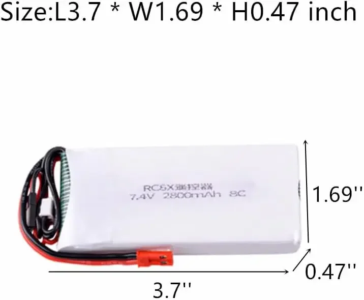 RadioLink RC8X 8CH transmisor Lipo batería 7,4 V 2800mAh 8C JST enchufe con cargador para vehículo RC modelo RC6GS 4GS Radio de pistola - imagen 3