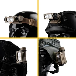 Linterna táctica LED multicolor compacta para casco manos libres
