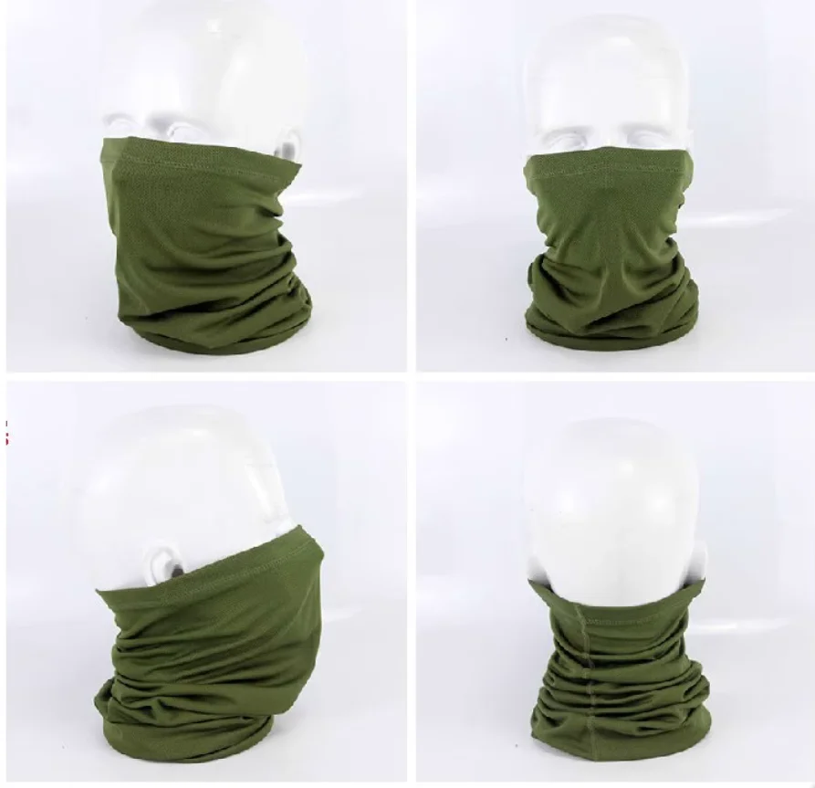 Senderismo al aire libre y ciclismo caza media cara cubierta para la cabeza casco media cara máscara a prueba de arena de secado rápido transpirable - imagen 2