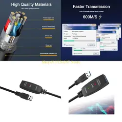 J1HC 5/10m USB Línea cable extensión activa hombre a mujer con impulso señal