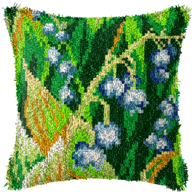 Knooppakke-Kit de ganchos de pestillo de estilo europeo, bordado de almohada, cojín de punto de cruz, Knooppakket Kussen, alfombra para atar para hacer tú mismo - imagen 3