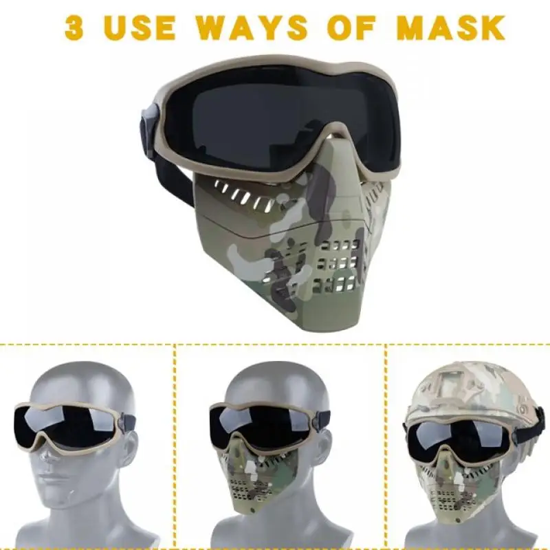 Ant Mask-Sistema de diadema de modo Dual, máscara ligera desmontable, versión de Color sólido/versión de camuflaje - imagen 2