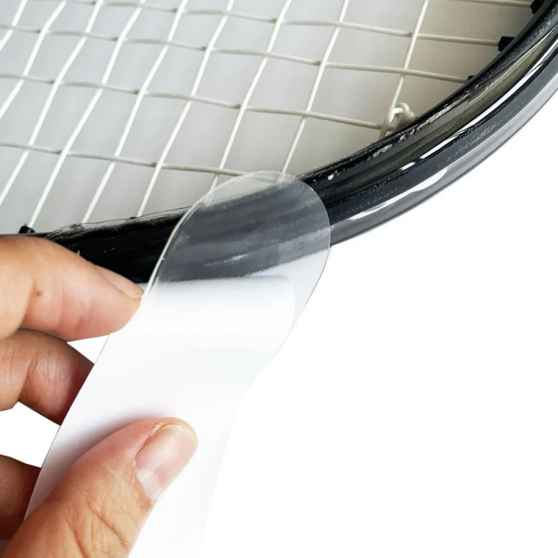 Cinta protectora TPU transparente para raqueta de tenis, antiimpacto