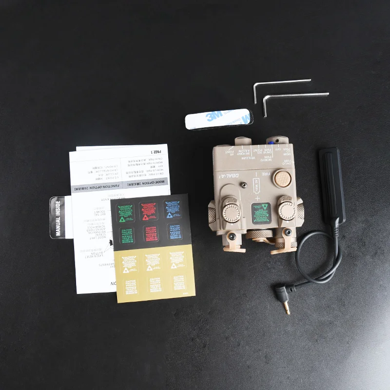 WADSN táctico Airsoft DBAL A2 punto rojo verde azul indicador blanco luz LED Fit 20mm Rail Airsoft arma de caza No IR láser - imagen 3