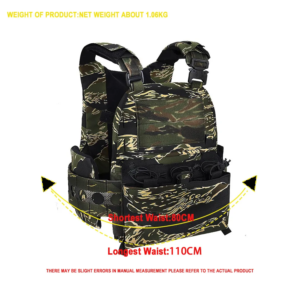 Nuevo chaleco táctico Ferro V5 FCPC portador de placa de caza raya de tigre/Woodland 556 bolsa de revista Triple Molle equipo de entrenamiento Airsoft - imagen 4