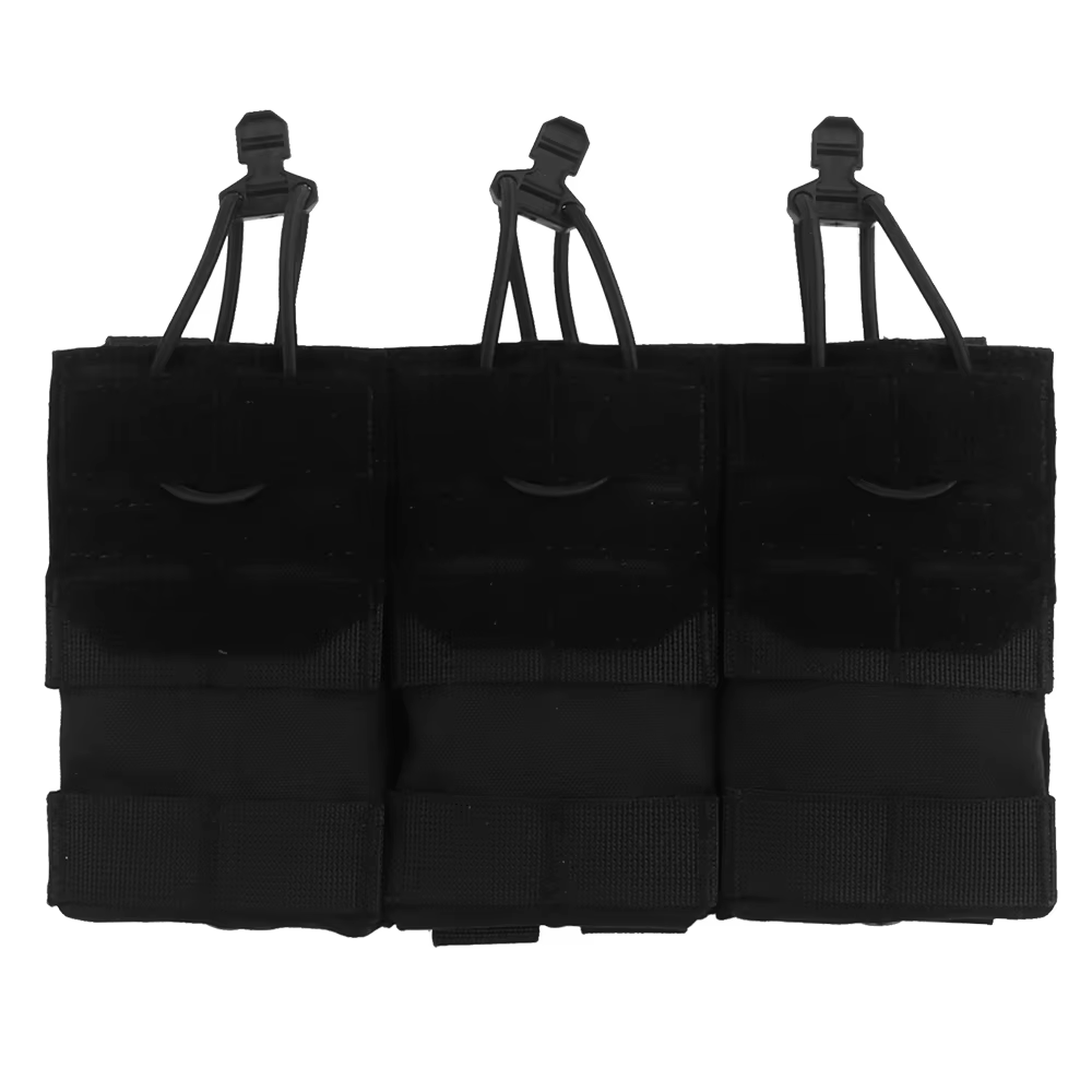 Chaleco portaplacas táctico MOLLE con bolsa triple para cargadores - imagen 2