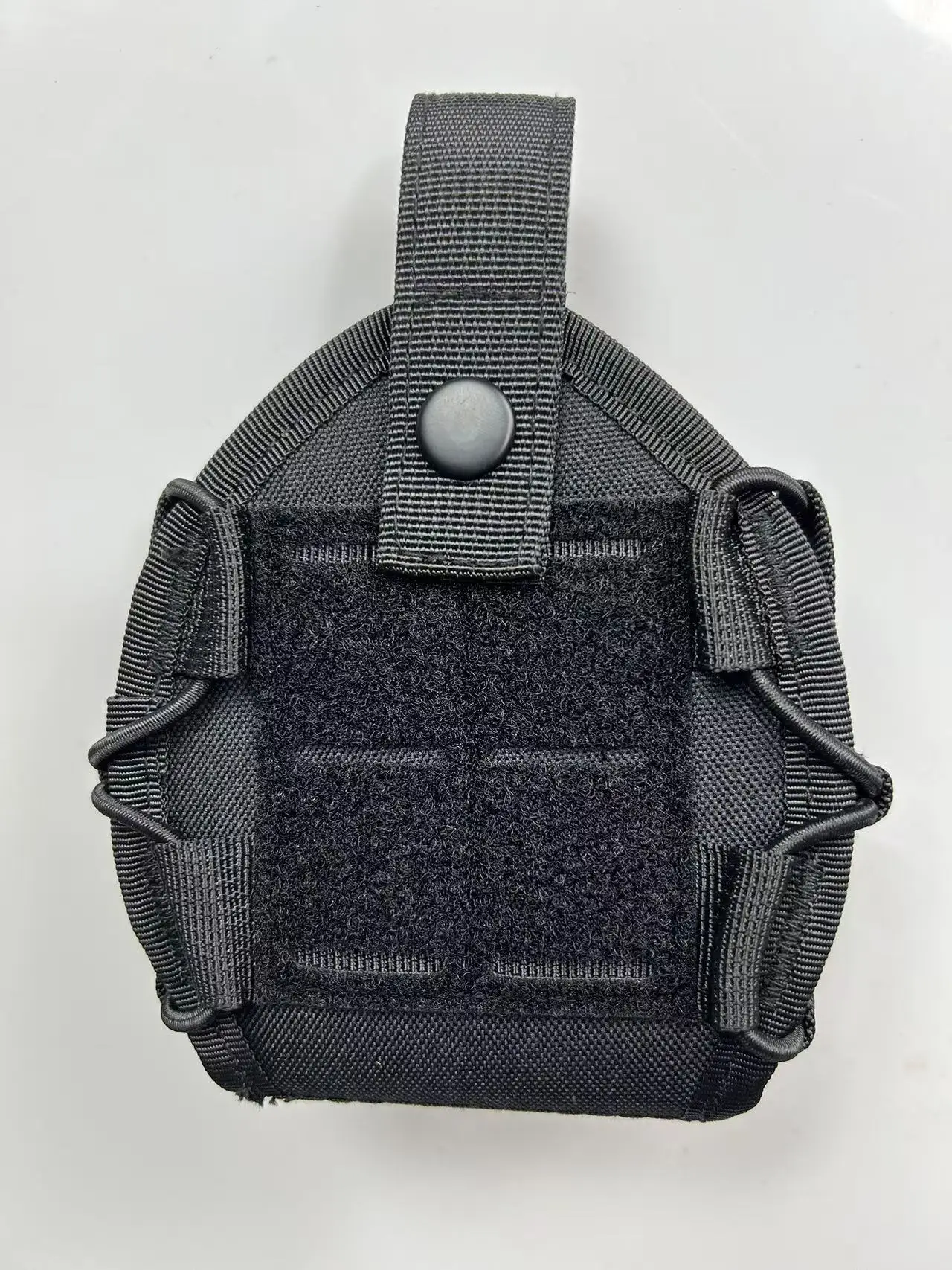 Nuevo Bolsa táctica para esposas redondas de doble/una sola capa, cubierta para esposas redonda superior abierta Molle con Clip de plástico - imagen 4