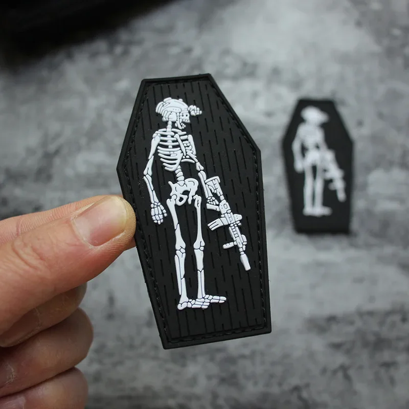 Parches de PVC Projektmonark, brazalete táctico militar que brilla en la oscuridad, insignia de combate personalizada, apliques de moral para ropa de mochila - imagen 2