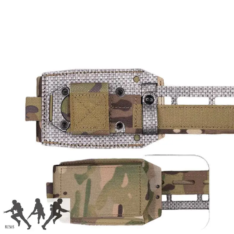 Cinturón Molle multifuncional de doble capa para campo al aire libre, cinturón táctico ligero para Paintball, TEGRIS, esqueleto - imagen 4