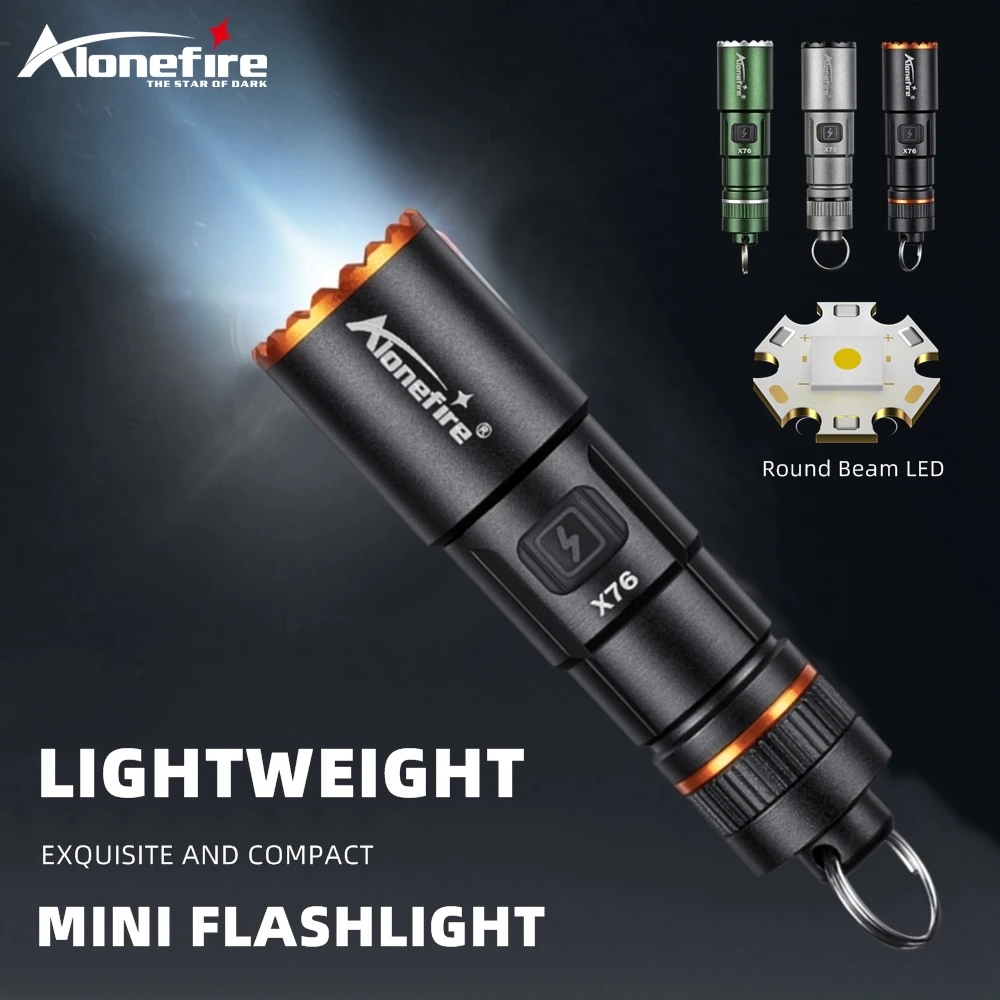 Mini Zoom EDC linterna pequeña de cuello fresco, linterna recargable por USB, iluminación de emergencia al aire libre para acampar, senderismo, llavero de respaldo, luces - imagen 5