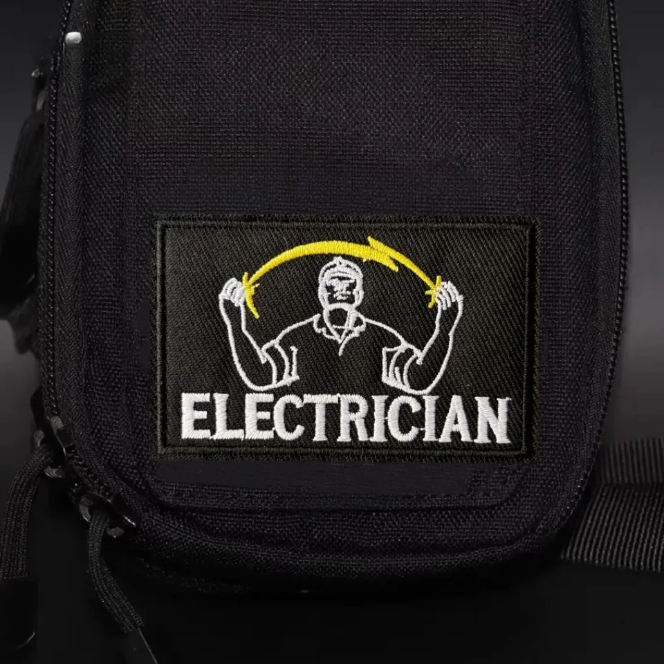 Parche Táctico de Soldador y Electricista, Insignia de Moral Bordada con Gancho y Bucle, Accesorios Decorativos para Mochila y Ropa, Adhesivo para Brazalete - imagen 4