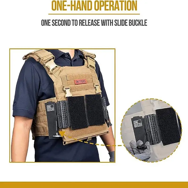 ONETIGRIS-Juego de hebilla de anguila rápida MOLLE táctico, Kit de sistema de liberación JPC CPC NCPC 420, chaleco Airsoft, accesorios de caza y Paintball - imagen 5