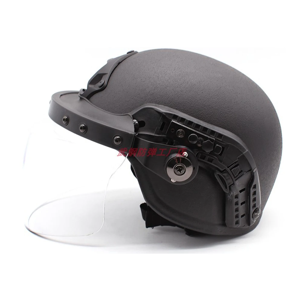 Casco táctico M88 PASGT, protector facial a prueba de balas contra roturas, pantalla Unilateral, diadema tipo NIJ IIIA, máscara de cristal GA2 - imagen 5